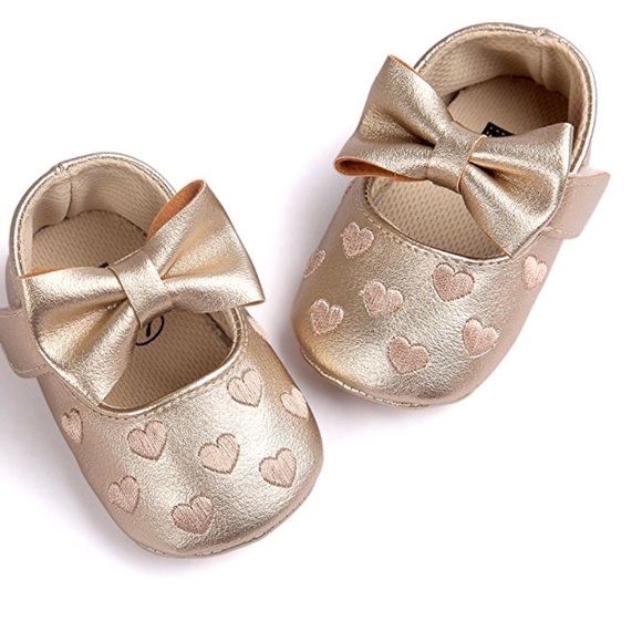 Shoes PU Soft Sole Bow 0-18 Months - Picture 1 of 7
